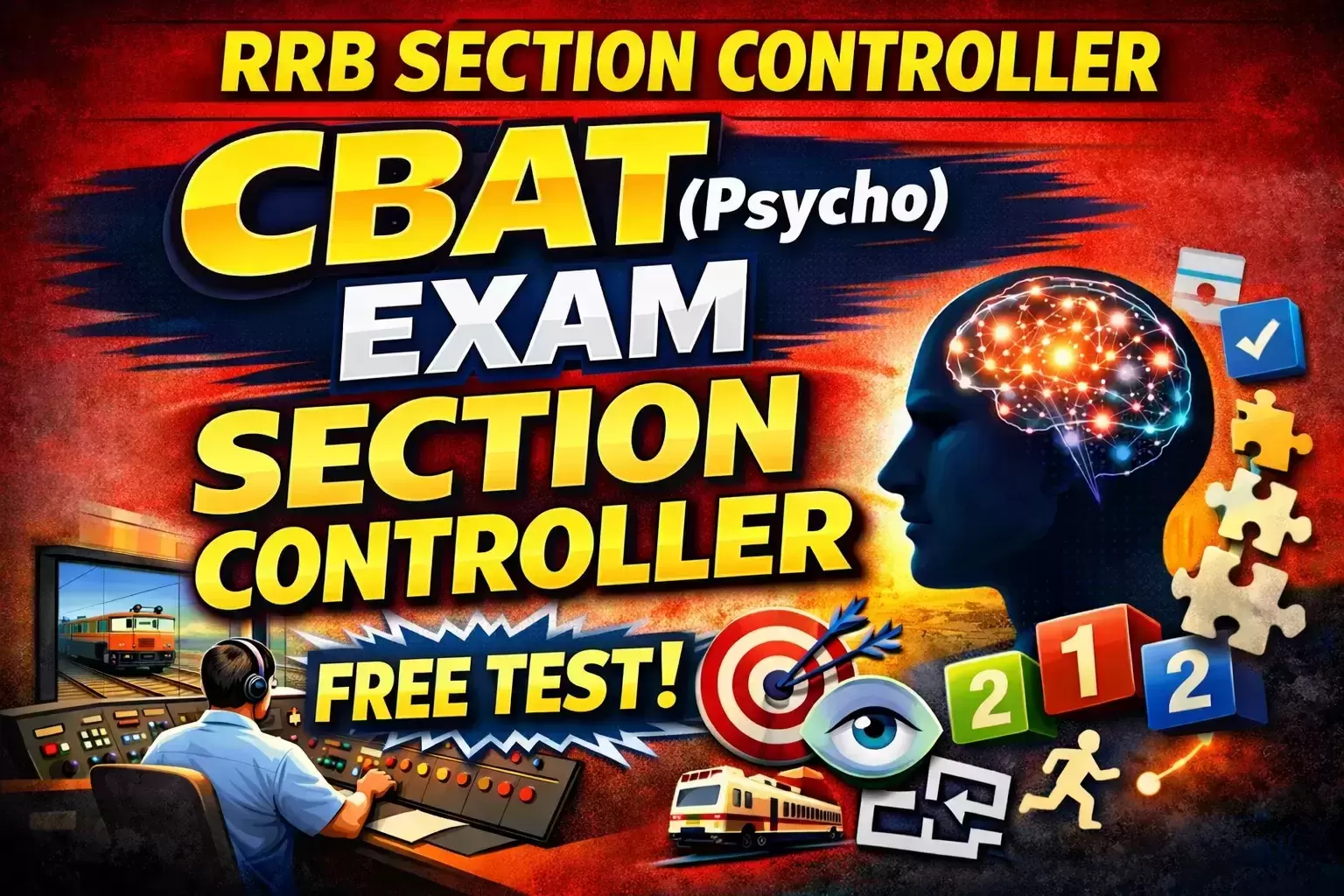 FREE RRB SECTION CONTROLLER CBAT (PSYCHO) TEST SERIES